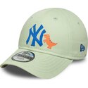 shapka-izvita-zelena-reguliruem-za-deca-9forty-dino-icon-na-new-york-yankees-mlb-ot-new-era