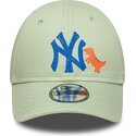 shapka-izvita-zelena-reguliruem-za-deca-9forty-dino-icon-na-new-york-yankees-mlb-ot-new-era