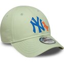 shapka-izvita-zelena-reguliruem-za-deca-9forty-dino-icon-na-new-york-yankees-mlb-ot-new-era