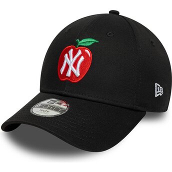 Шапка извита черна регулируем за деца 9FORTY Fruit Icon Apple на New York Yankees MLB от New Era