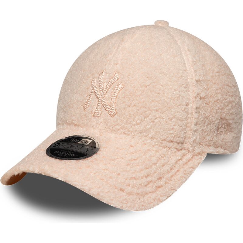 shapka-izvita-roza-snapbek-za-deca-rosa-9forty-m-crown-winter-borg-na-new-york-yankees-mlb-ot-new-era