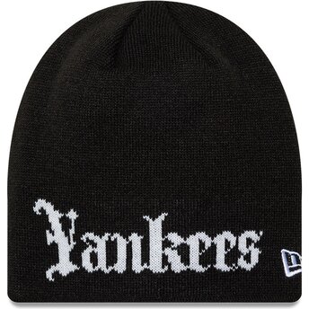 Шапка черна Knit Skully Wordmark на New York Yankees MLB от New Era
