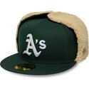 shapka-ploska-zelena-prilepnala-59fifty-dogear-world-series-na-oakland-athletics-mlb-ot-new-era