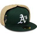 shapka-ploska-zelena-prilepnala-59fifty-dogear-world-series-na-oakland-athletics-mlb-ot-new-era
