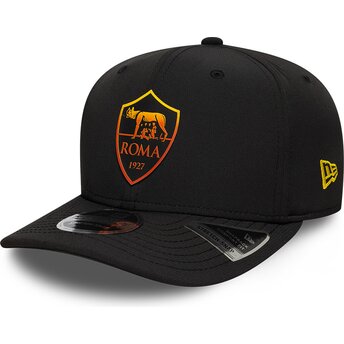 Шапка извита черна снапбек 9SEVENTY Stretch Snap REPREVE на Associazione Sportiva Roma Serie A от New Era