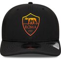 shapka-izvita-cherna-snapbek-9seventy-stretch-snap-repreve-na-associazione-sportiva-roma-serie-a-ot-new-era