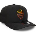shapka-izvita-cherna-snapbek-9seventy-stretch-snap-repreve-na-associazione-sportiva-roma-serie-a-ot-new-era