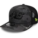 shapka-izvita-traker-kamuflazh-snapbek-9seventy-stretch-snap-na-valentino-rossi-vr46-motogp-ot-new-era