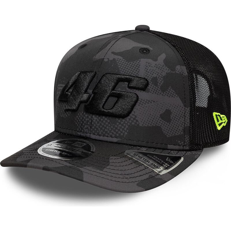 shapka-izvita-traker-kamuflazh-snapbek-9seventy-stretch-snap-na-valentino-rossi-vr46-motogp-ot-new-era