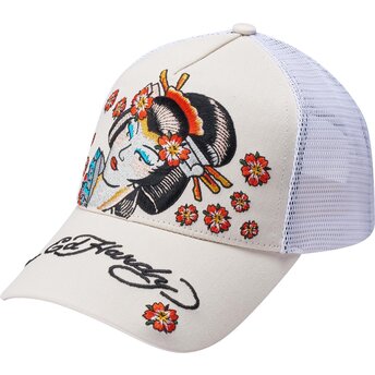 Шапка извита тракер бежов снапбек Tokyo Geisha от Ed Hardy