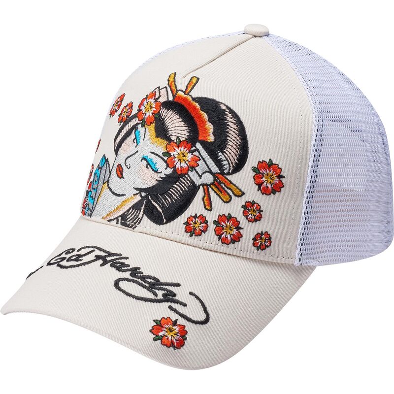 shapka-izvita-traker-bezhov-snapbek-tokyo-geisha-ot-ed-hardy