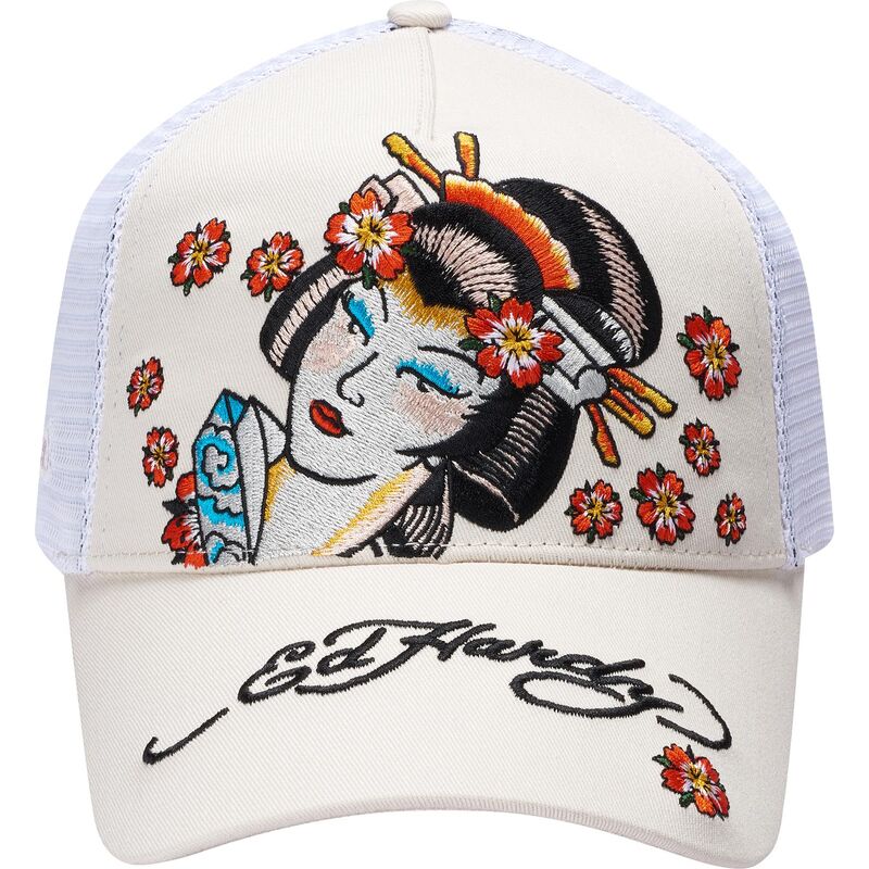 shapka-izvita-traker-bezhov-snapbek-tokyo-geisha-ot-ed-hardy
