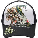 shapka-izvita-traker-cherna-snapbek-snake-and-skull-ot-ed-hardy