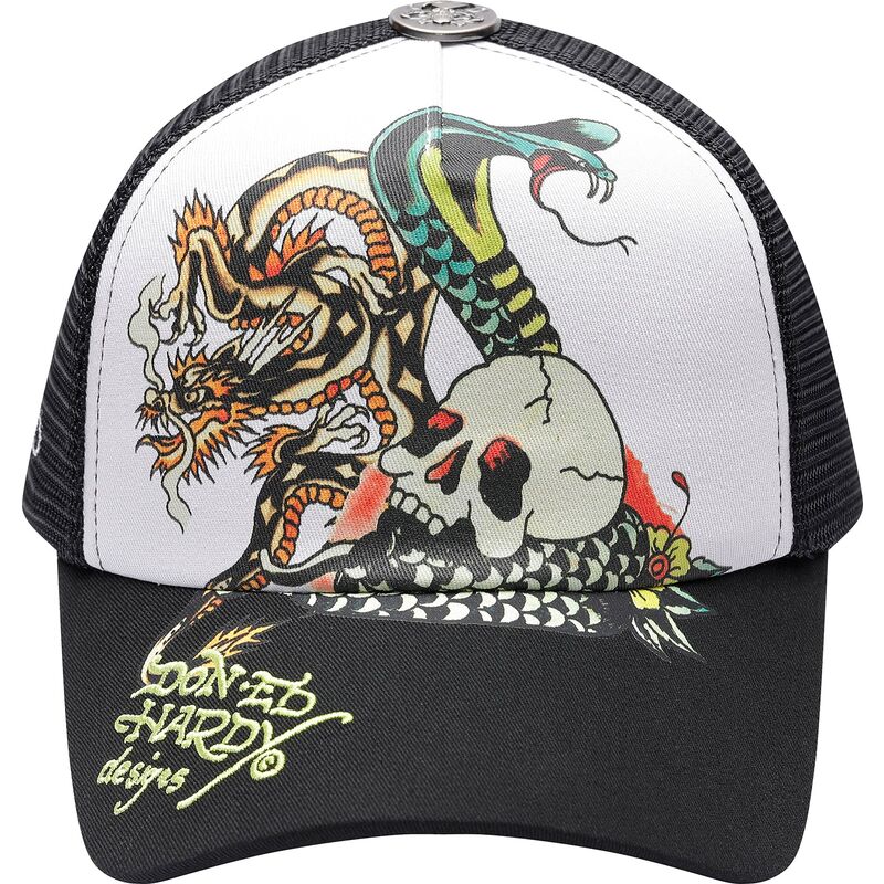 shapka-izvita-traker-cherna-snapbek-snake-and-skull-ot-ed-hardy