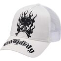 shapka-izvita-traker-byala-snapbek-gothic-skull-in-flames-ot-ed-hardy