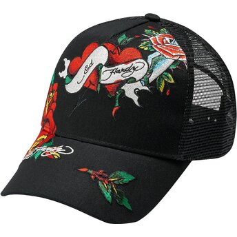 Шапка извита тракер черна снапбек Love Ed от Ed Hardy