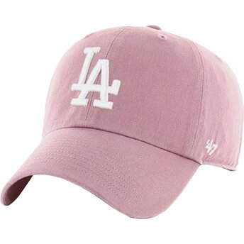 Шапка извита роза регулируем Clean Up Mauve на Los Angeles Dodgers MLB от 47 Brand