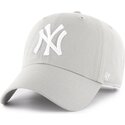 shapka-izvita-siv-reguliruem-clean-up-no-loop-label-na-new-york-yankees-mlb-ot-47-brand