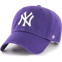 shapka-izvita-violetka-reguliruem-clean-up-no-loop-label-na-new-york-yankees-mlb-ot-47-brand
