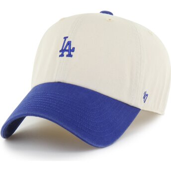 Шапка извита бежов регулируем Clean Up Base Runner Two Tone на Los Angeles Dodgers MLB от 47 Brand