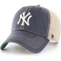 shapka-izvita-traker-siv-snapbek-clean-up-trawler-vintage-navy-na-new-york-yankees-mlb-ot-47-brand