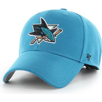 Шапка извита синя регулируем MVP Dark Teal на San Jose Sharks NHL от 47 Brand
