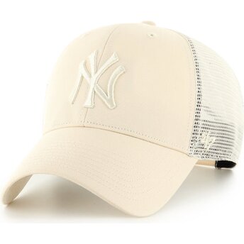 Шапка извита тракер бежов снапбек MVP Branson на New York Yankees MLB от 47 Brand