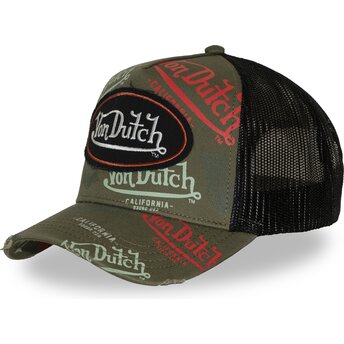 Шапка извита тракер зелена снапбек CAFE12 от Von Dutch