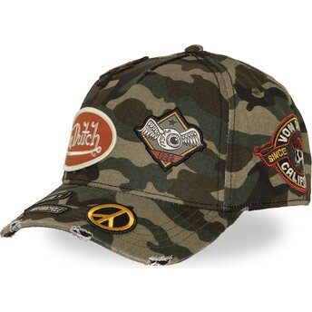 Шапка извита камуфлаж снапбек KAMO01 от Von Dutch