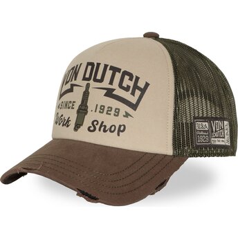 Шапка извита тракер кафяв снапбек CREW40 от Von Dutch