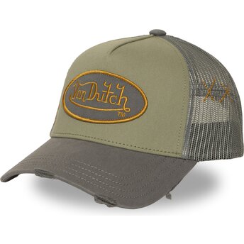 Шапка извита тракер зелена снапбек USED 15 от Von Dutch