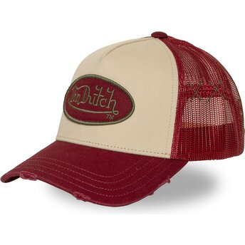 Шапка извита тракер червена снапбек USED 16 от Von Dutch