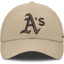 shapka-izvita-bezhov-reguliruem-structured-uv-poly-ripstop-na-oakland-athletics-mlb-ot-nike