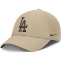 shapka-izvita-bezhov-reguliruem-club-structured-uv-poly-ripstop-na-los-angeles-dodgers-mlb-ot-nike