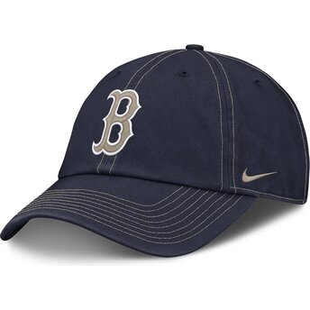 Шапка извита тъмносин регулируем Fathers Day Club Unstructured Organic Cotton на Boston Red Sox MLB от Nike