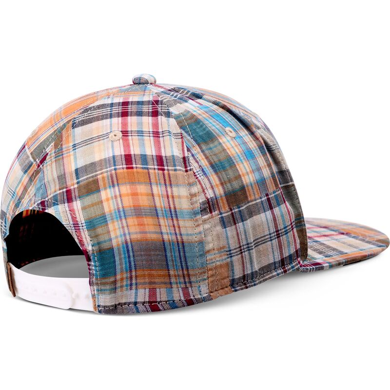 shapka-ploska-mnogocveten-snapbek-patch-check-turquioise-ot-djinns