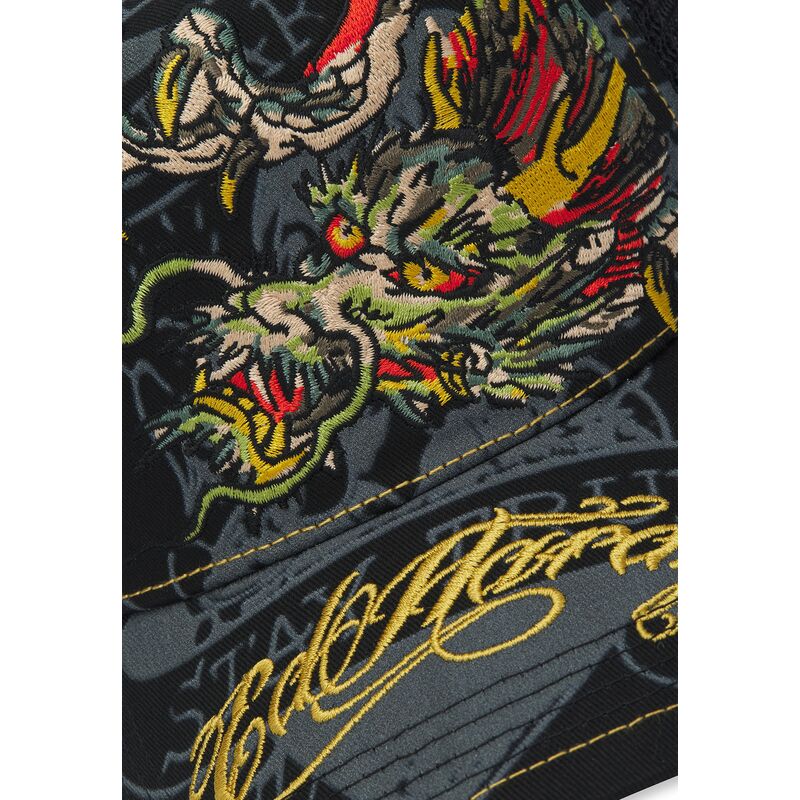 shapka-izvita-traker-cherna-snapbek-crawling-ot-ed-hardy