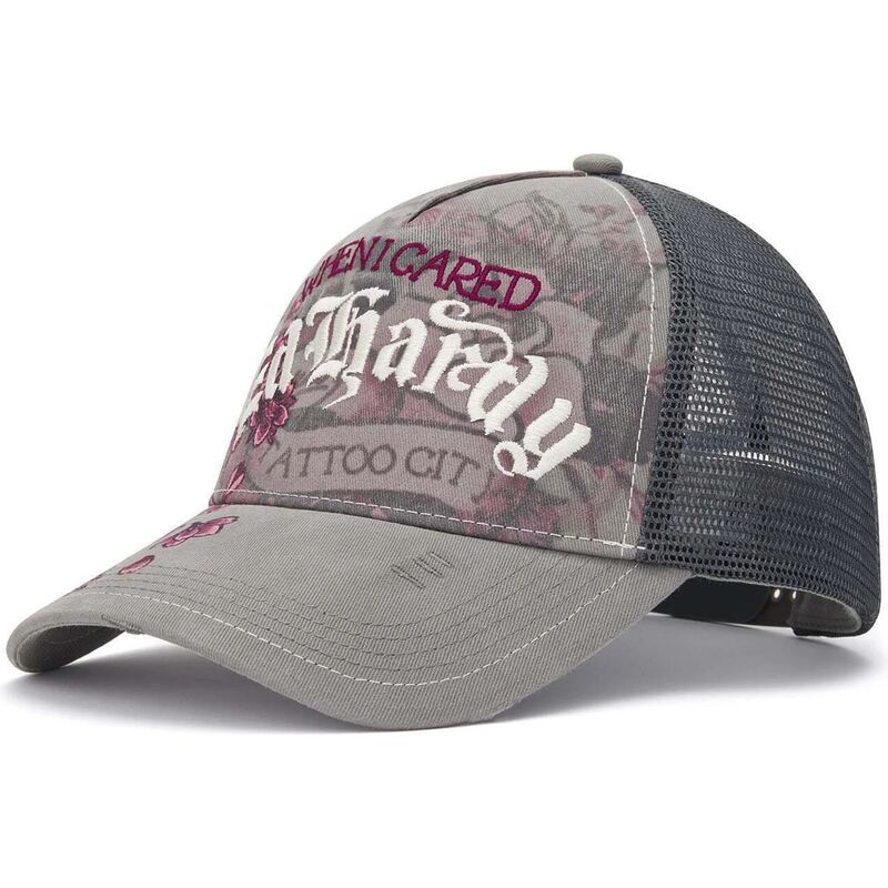 shapka-izvita-traker-siv-snapbek-floral-tattoo-city-vintage-wash-ot-ed-hardy shapka-izvita-traker-siv-snapbek-floral-tattoo-city-vintage-wash-ot-ed-hardy