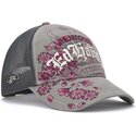 shapka-izvita-traker-siv-snapbek-floral-tattoo-city-vintage-wash-ot-ed-hardy