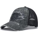 shapka-izvita-traker-siv-snapbek-flaming-gothic-skull-washed-ot-ed-hardy
