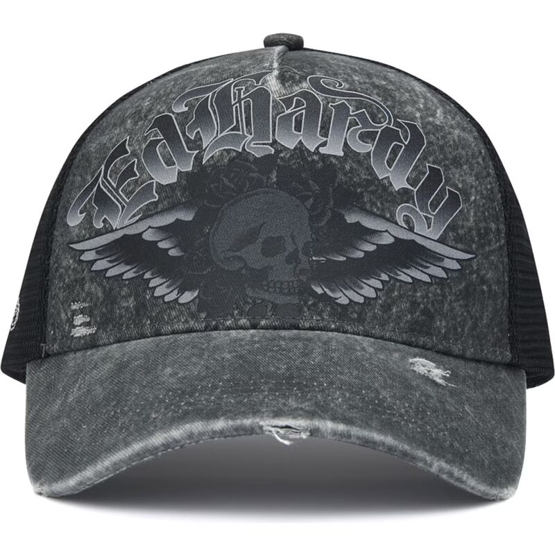 shapka-izvita-traker-siv-snapbek-flaming-gothic-skull-washed-ot-ed-hardy shapka-izvita-traker-siv-snapbek-flaming-gothic-skull-washed-ot-ed-hardy