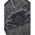 shapka-izvita-traker-siv-snapbek-flaming-gothic-skull-washed-ot-ed-hardy