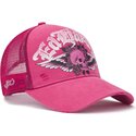 shapka-izvita-traker-roza-snapbek-flaming-gothic-skull-washed-ot-ed-hardy