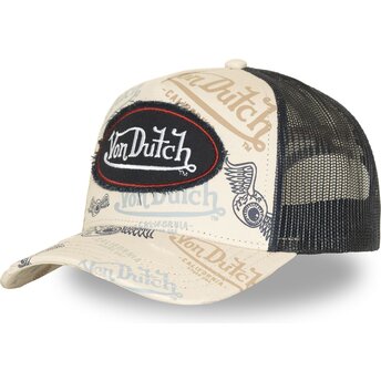 Шапка извита тракер бежов снапбек CAFE11 от Von Dutch