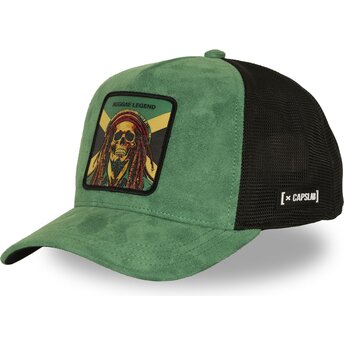 Шапка извита тракер зелена снапбек Reggae Legend STA1 REG Bob Marley Знаменитости от Capslab