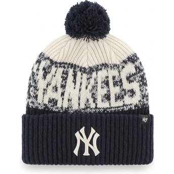 Шапка помпон тъмносин Bone Chill Cuff Knit на New York Yankees MLB от 47 Brand