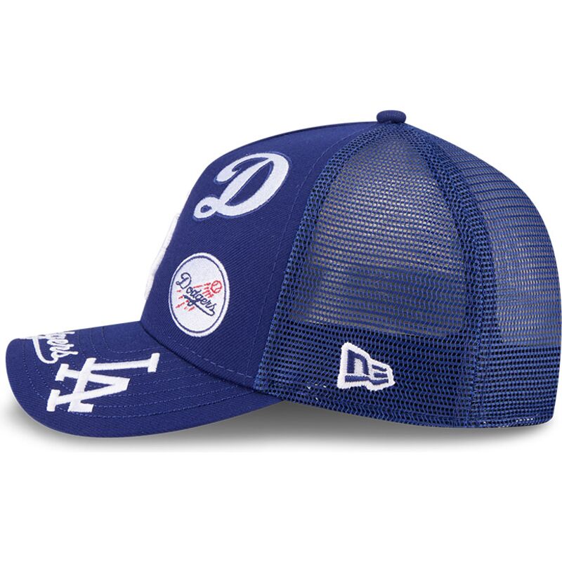 shapka-izvita-traker-sinya-snapbek-9forty-m-crown-a-frame-all-over-na-los-angeles-dodgers-mlb-ot-new-era