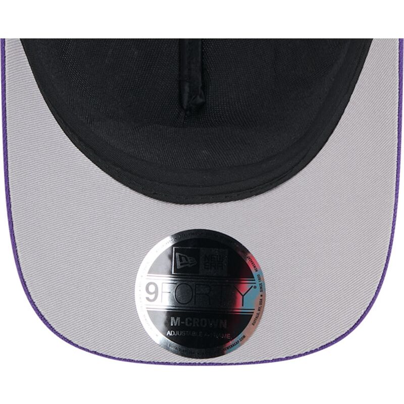 shapka-izvita-traker-violetka-snapbek-9forty-m-crown-a-frame-all-over-na-los-angeles-lakers-nba-ot-new-era