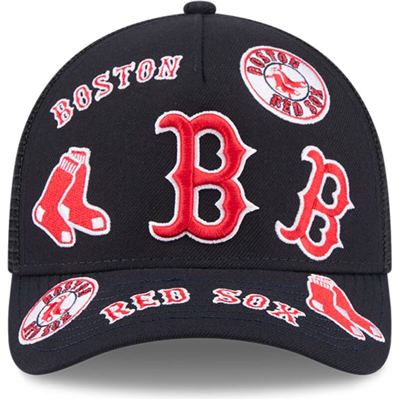 shapka-izvita-traker-tmnosin-snapbek-9forty-m-crown-a-frame-all-over-na-boston-red-sox-mlb-ot-new-era