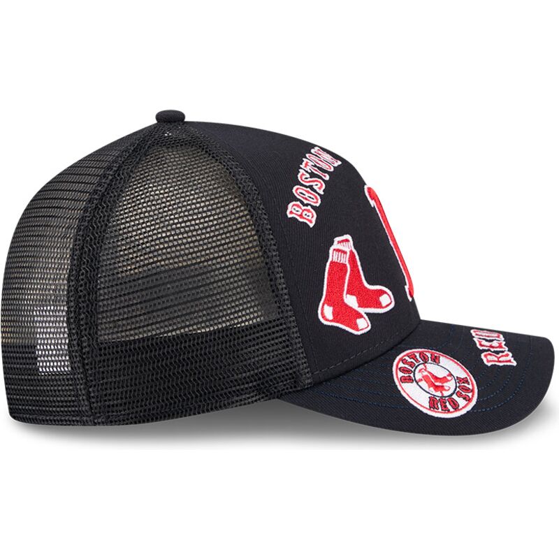 shapka-izvita-traker-tmnosin-snapbek-9forty-m-crown-a-frame-all-over-na-boston-red-sox-mlb-ot-new-era